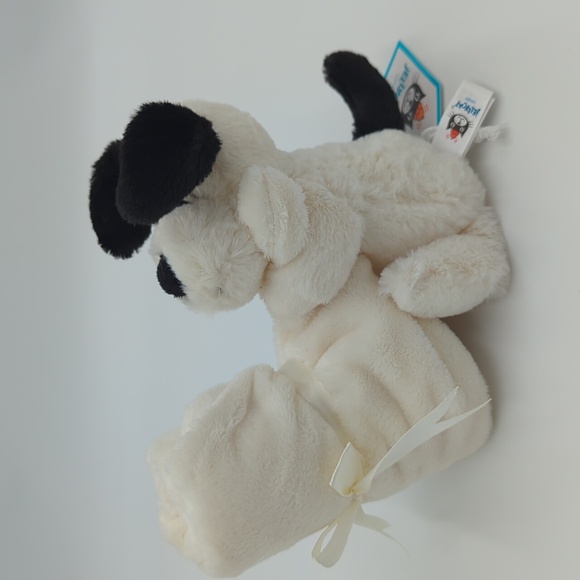 Jellycat London Bashful Cream & Black Plush Puppy Smoother Stuffed Toy NWT - Picture 1 of 7